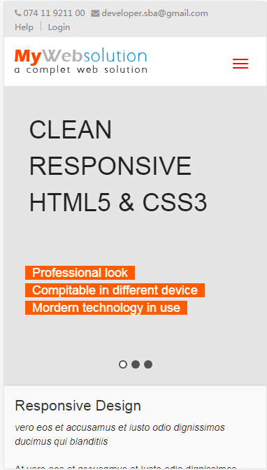 MyWebsolutin技术门户类自适应响应式网站模板素材免费下载