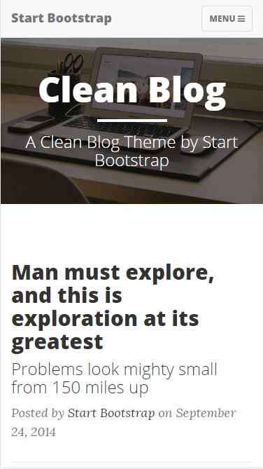 clean-blog企业适用自适应响应式网站模板素材免费下载