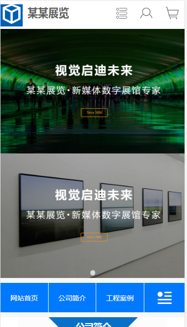 华南自动化水展公司自适应响应式网站模板素材免费下载