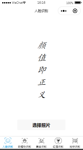 人脸识别小程序模板源码免费下载