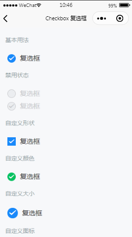 表单组件复选框正文内容页样式布局小程序模板源码免费下载