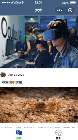 彩色阅读器首页样式布局小程序模板源码免费下载