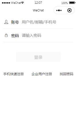 高级登录内容页样式布局小程序模板源码免费下载