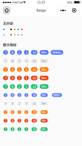 Thor UI角标内容页样式布局  小程序模板源码免费下载