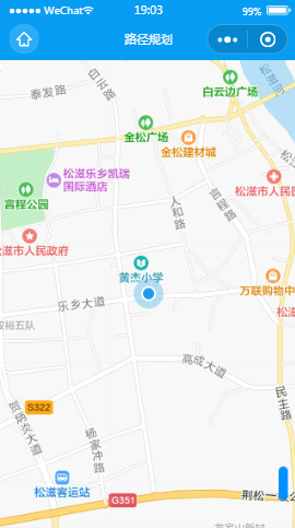 城院导览路径规划内容页样式布局小程序模板源码免费下载