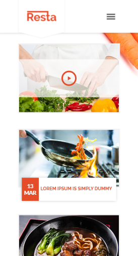 Resta餐厅美食博客单页html5自适应响应式企业网站模板免费下载