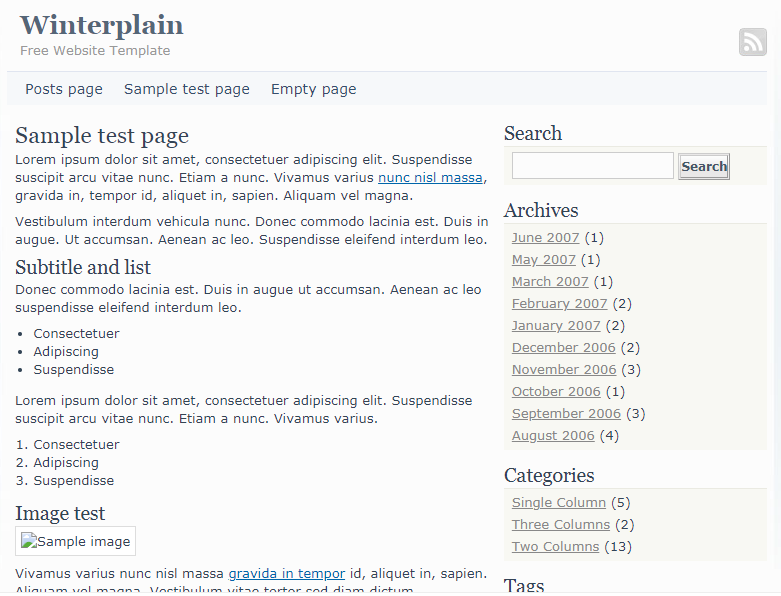 冬季平原关于我们内容页html5自适应响应式企业网站模板免费下载