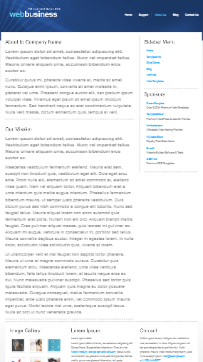 简约商务关于我们内容页html5自适应响应式企业网站模板免费下载