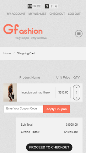 gfashion商城购物车页html5自适应响应式企业网站模板免费下载