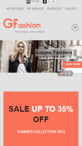 gfashion商城首页html5自适应响应式企业网站模板免费下载