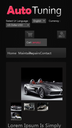 自动调谐汽车详情内容页html5自适应响应式企业网站模板免费下载