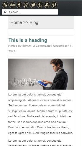 零点健康博客页自适应响应式企业网站模板免费下载