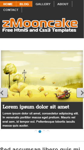 零点美食博客页自适应响应式企业网站模板免费下载