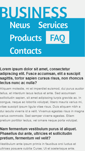 零点软件常见问题解答页html5自适应响应式企业网站模板免费下载