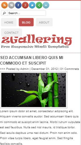 零点生活博客页自适应响应式企业网站模板免费下载