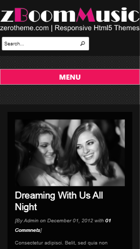 零点音乐博客页html5自适应响应式企业网站模板免费下载
