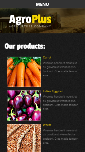 农牧业产品页html5自适应响应式企业网站模板免费下载