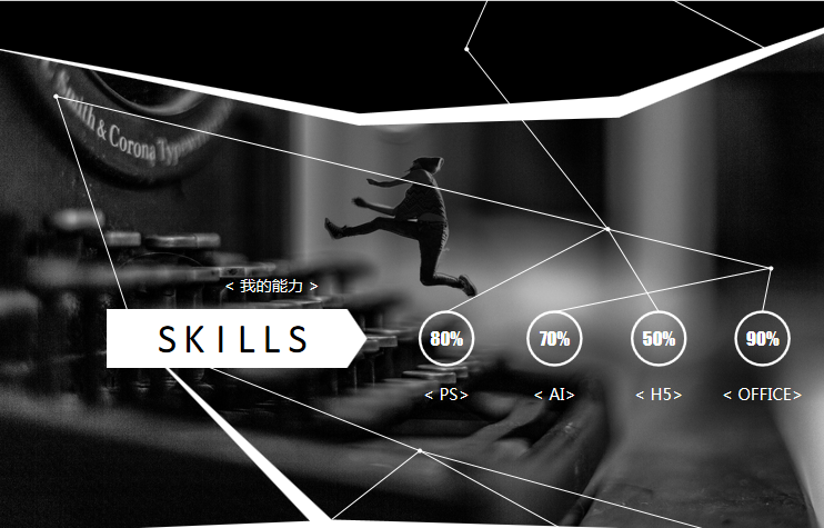炫酷动画无缝衔接简历技能页动态模板模板免费下载