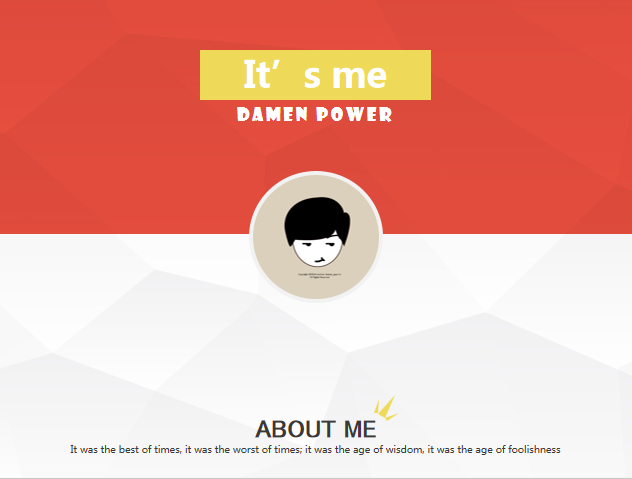 炫酷可爱红色英文简历封面首页模板免费下载