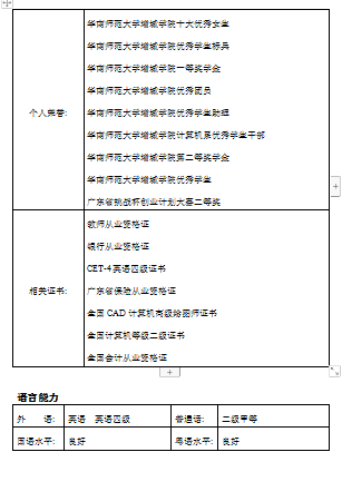 黑色通讯行业个人荣誉表格空白简历模板免费下载