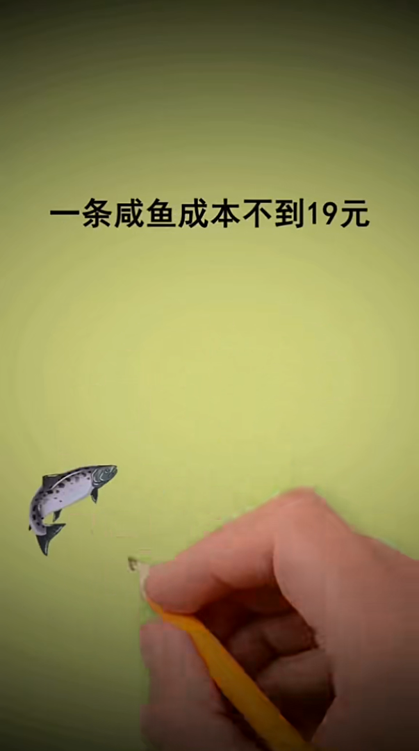 咸鱼饭店营销手写动画商业营销竖屏无水印短视频素材免费下载