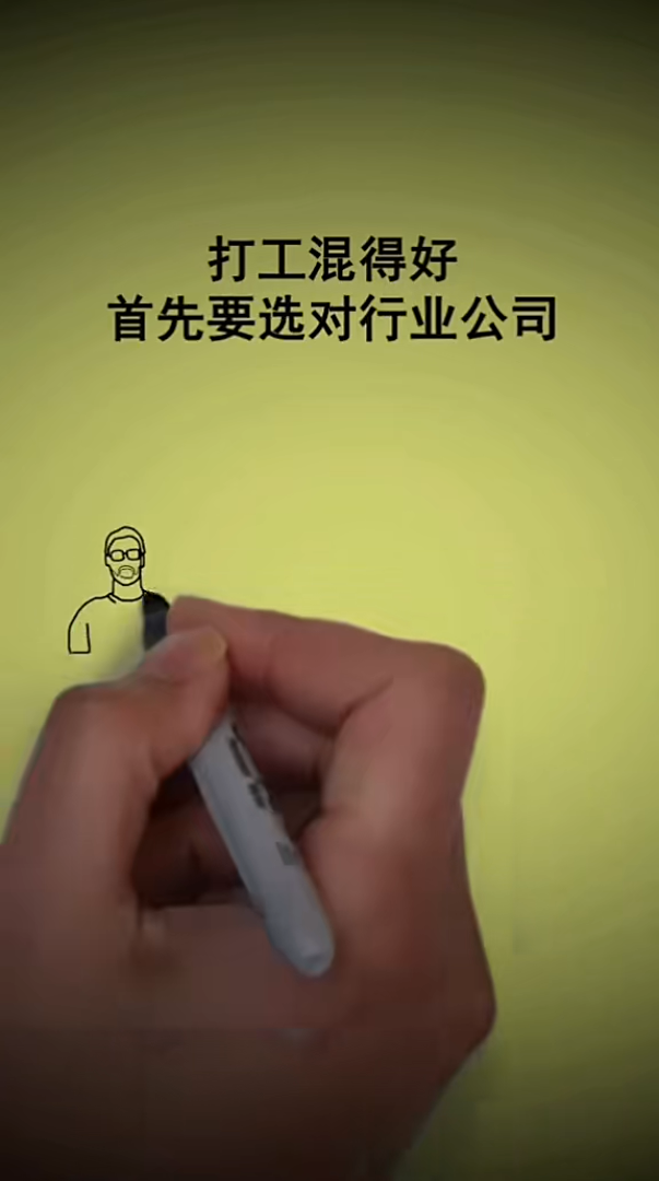 行业的眼光手写动画商业营销竖屏无水印短视频素材免费下载