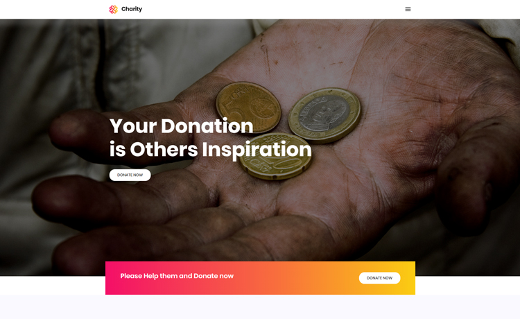 一个单页免费Bootstrap5公益捐赠众筹款非营利慈善响应网站模板自适应HTML5网站模板免费下载