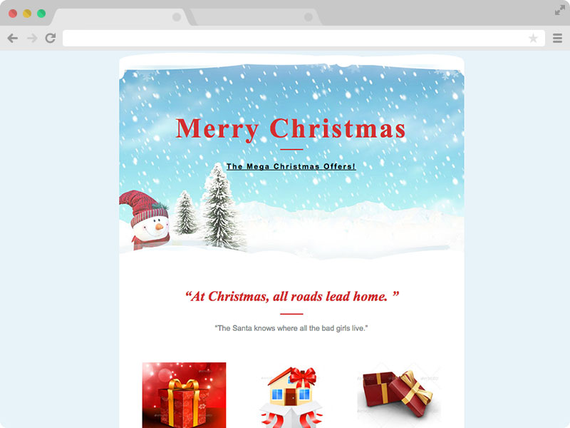 可爱大气免费圣诞节单页网站模板自适应HTML5网站模板免费下载
