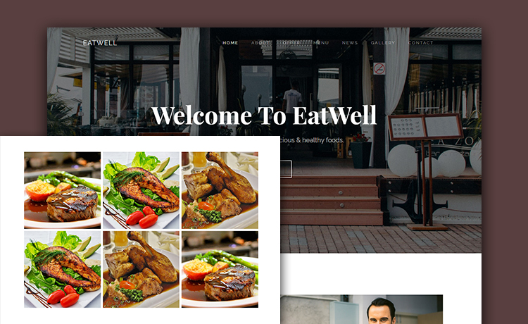 具有惊人免费bootstrap5单页响应式餐厅食品美食模板自适应HTML5网站模板免费下载