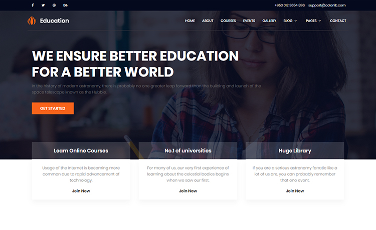 免费暗黑Bootstrap5在线教育机构网站模板自适应HTML5网站模板免费下载