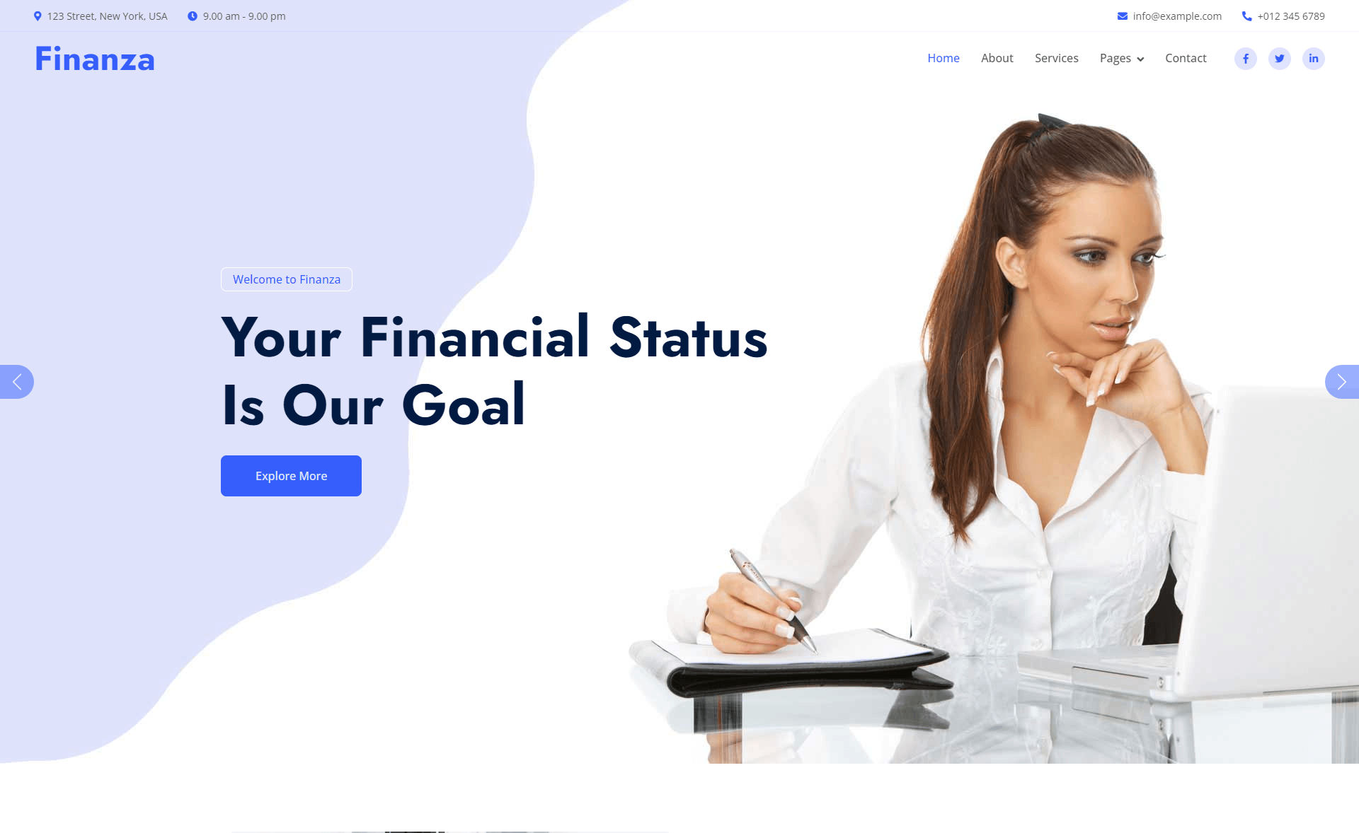 紫色Bootstrap5金融网站模板CSS3响应式自适应HTML5网站模板免费下载