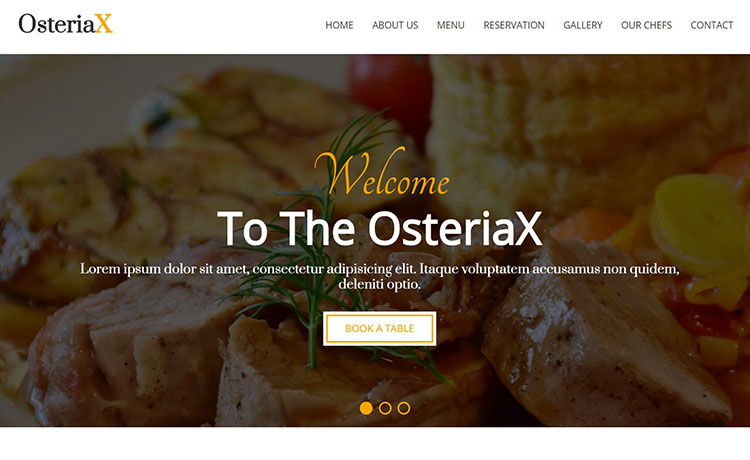 一个带有工作联系表格的免费 bootstrap5 餐厅美食模板自适应HTML5网站模板免费下载