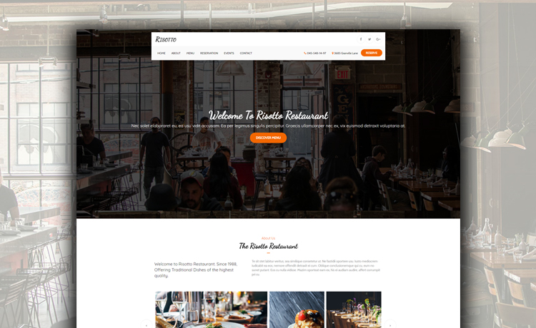 意大利烩饭-免费的 bootstrap5自助餐厅快餐外卖美食网站模板自适应HTML5网站模板免费下载