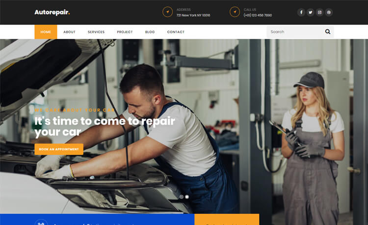 一个高品质的设计免费的 Bootstrap 4 汽车改装装饰配件4s店维修车间机械企业商业网站模板自适应HTML5网站模板免费下载