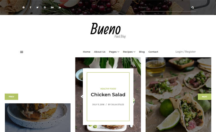 引人注目的免费 Bootstrap 4 美食餐饮个人主页经验分享博客网站模板自适应HTML5网站模板免费下载