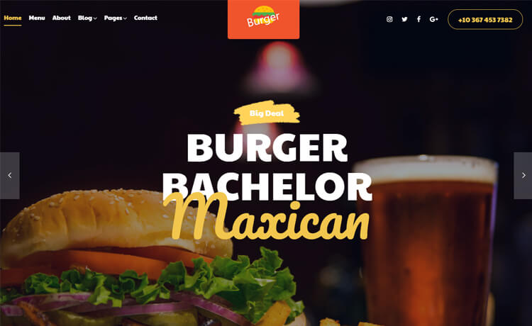 华丽的设计免费 Bootstrap 4 响应性餐饮餐厅烹饪食品美食网站模板自适应HTML5网站模板免费下载