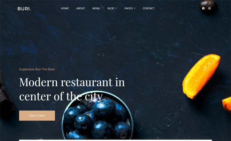 一个绝佳时尚的主题免费bootstrap 4 餐厅餐馆食品美食网站模板自适应HTML5网站模板免费下载