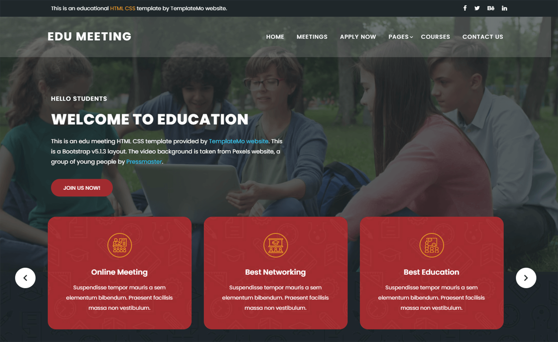 免费简约宏伟设计Bootstrap 5 透明视频背景教育学校网站响应式css3自适应HTML5网站模板免费下载