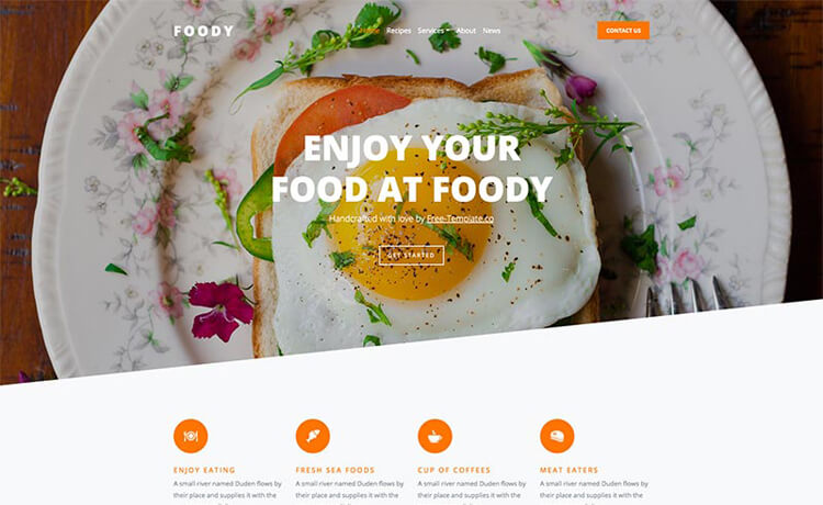 一个完美的匹配免费 Bootstrap 4 咖啡馆外卖酒吧餐饮餐厅美食网站模板自适应HTML5网站模板免费下载