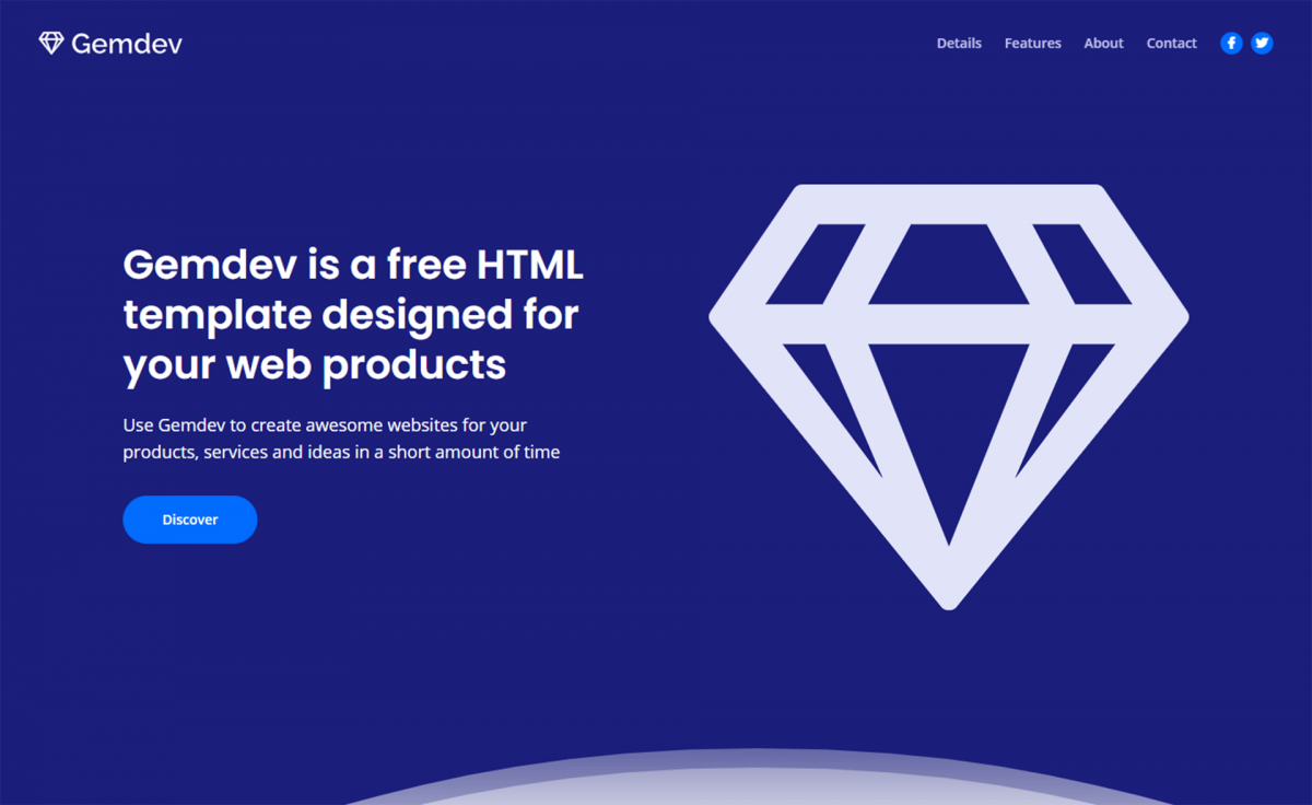 一个明亮和简约海军蓝背景免费 Bootstrap 4 初创公司企业网站模板自适应HTML5网站模板免费下载