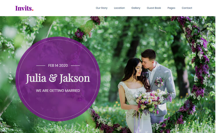 一个特殊的设计免费响应 Bootstrap 4 喜庆司仪婚庆结婚婚礼网站模板自适应HTML5网站模板免费下载