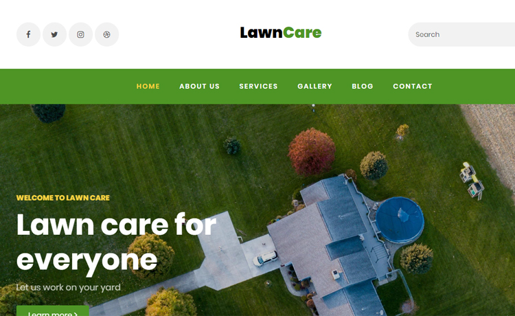 华丽的布局免费 Bootstrap 4 塑料人造草坪护理园艺美化绿化服务企业公司网站模板自适应HTML5网站模板免费下载