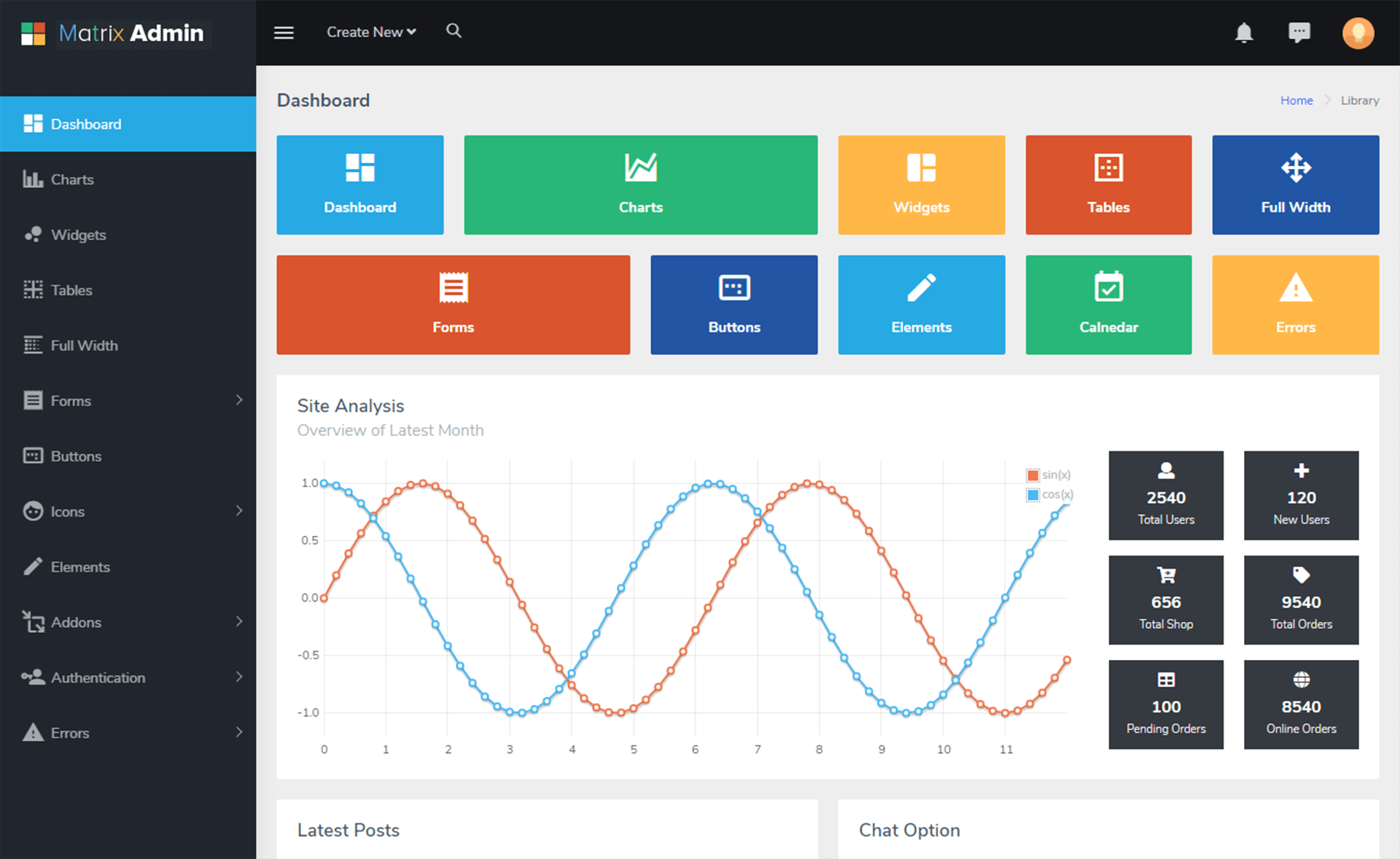 免费干净和简单时髦功能Bootstrap 4 后台管理仪表板模板自适应HTML5网站模板免费下载