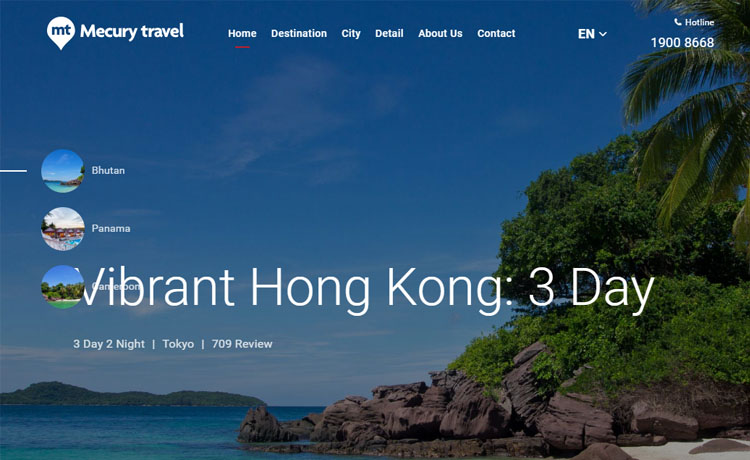 一个设计干净充满活力免费响应式bootstrap5团建旅行社度假村预订网站模板自适应HTML5网站模板免费下载