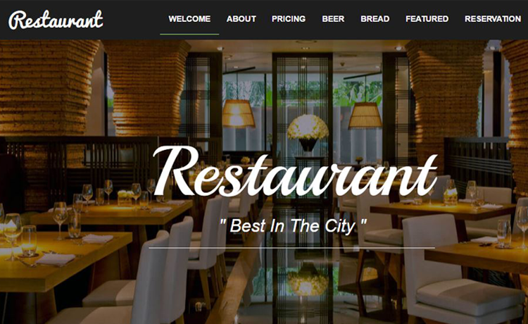 免费高端美食Bootstrap 餐厅餐馆网站模板响应式css3自适应HTML5网站模板免费下载