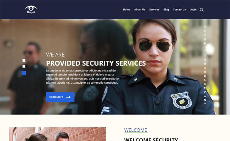 一个引人注目免费 Bootstrap 4 私人贴身保安保镖安全安保公司机构网站模板自适应HTML5网站模板免费下载