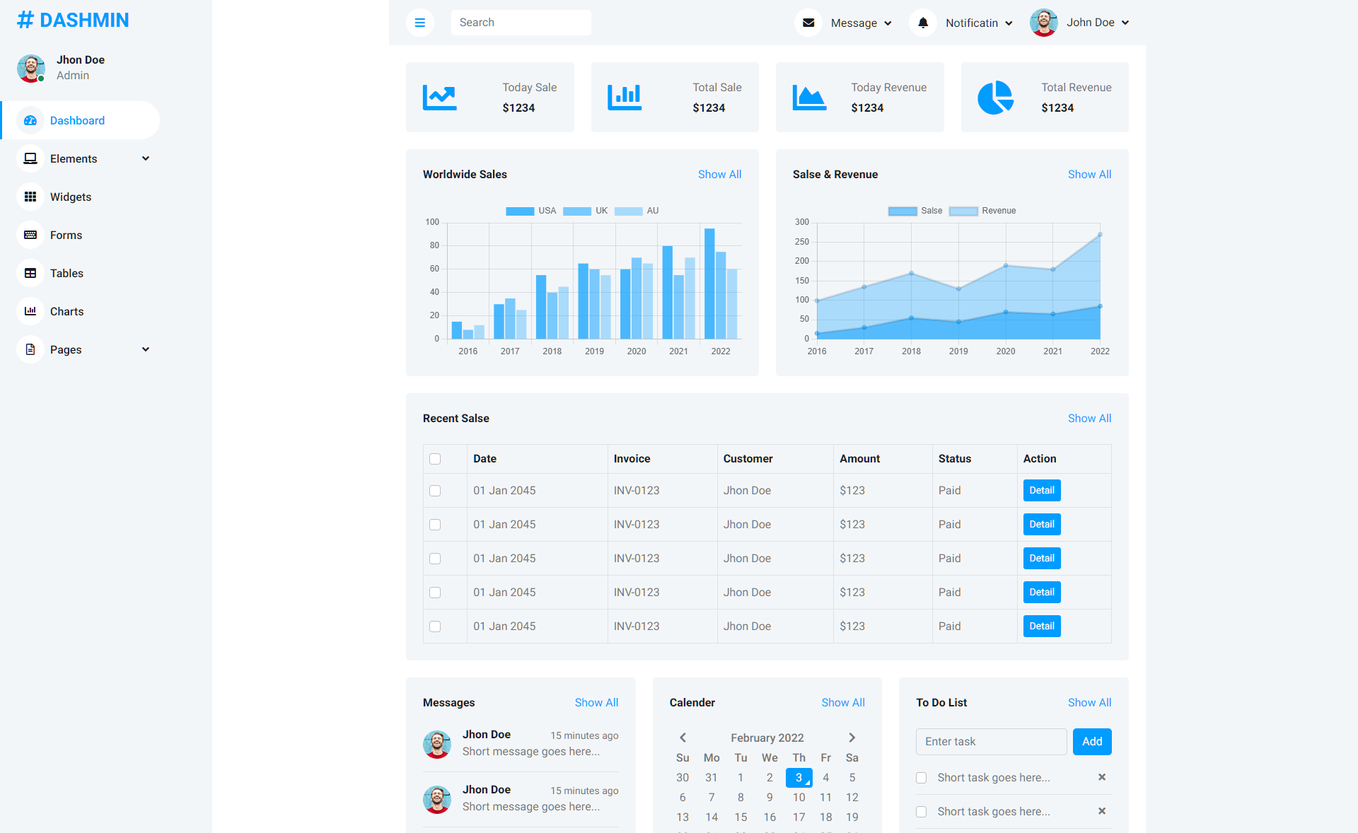 Saas CRM Bootstrap CMS HTML5 