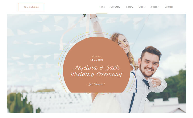 最小时髦的设计免费 Bootstrap 4 喜庆婚庆司仪婚礼结婚网站模板自适应HTML5网站模板免费下载