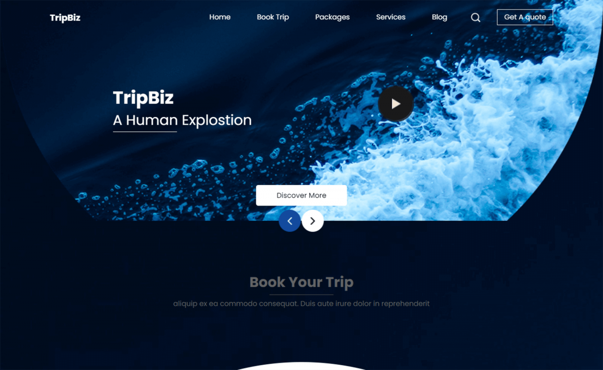 一个独特异国情调的设计免费 Bootstrap 4 团建旅游旅行预定网站模板自适应HTML5网站模板免费下载