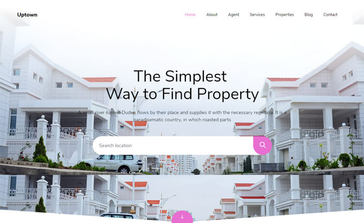 引人注目的免费 Bootstrap 4 房屋住宅置业中介销售租房房地产网站模板自适应HTML5网站模板免费下载